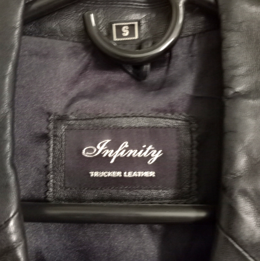 Black Leather Jacket from Infiniti Trucker Style